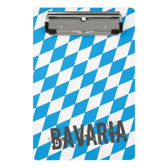 Bayern Deutschland Diamantflaggendesign Mini Klemmbrett (Vorderseite)