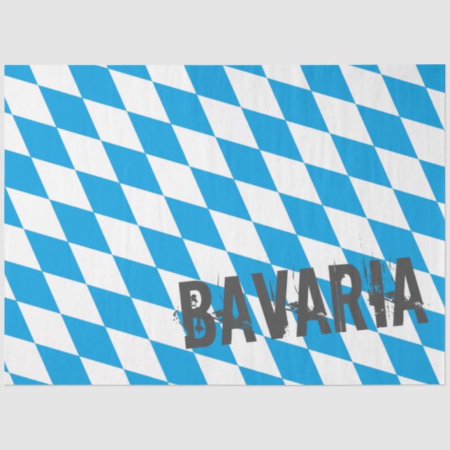 Bayern Deutschland Diamantflaggendesign Seidenpapier (Vorderseite)