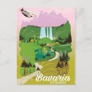 Bayern Deutschland Landschaft Reise Druck Postkarte