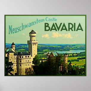 Bayern Deutschland Schloss Neuschwanstein Poster