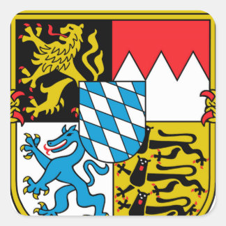 Bayern (Deutschland) Wappen Quadratischer Aufkleber