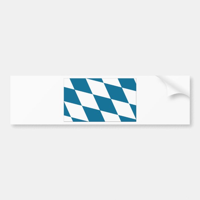 Bayern-Flagge Autoaufkleber (Vorne)