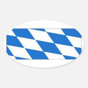 Bayern Flagge Ovaler Aufkleber
