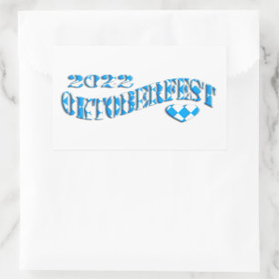 Bayern German Beer Festival Logo Oktoberfest 2022 Rechteckiger Aufkleber