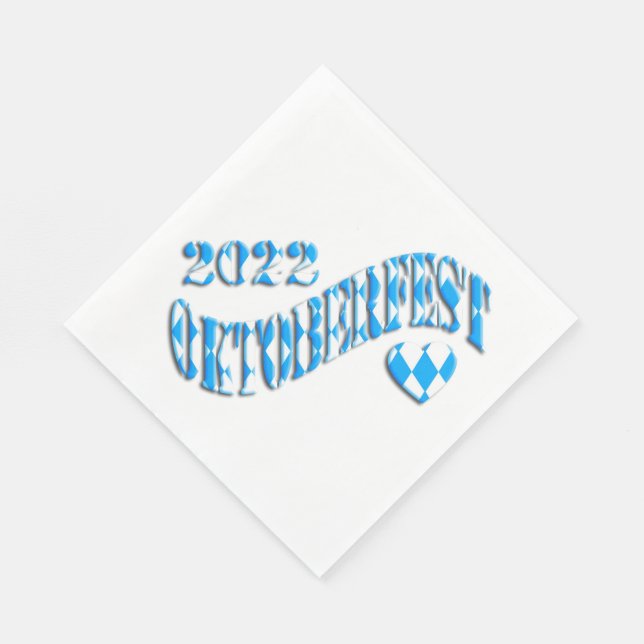 Bayern German Beer Festival Logo Oktoberfest 2022 Serviette (Ecke)