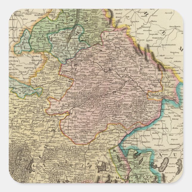 Bayern Quadratischer Aufkleber (Vorderseite)