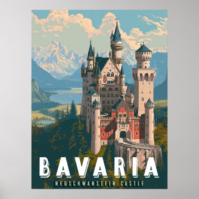 Bayern: Schloss Neuschwanstein Poster (Vorne)