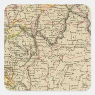 Bayern, W? rttemberg und Baden GR Quadratischer Aufkleber