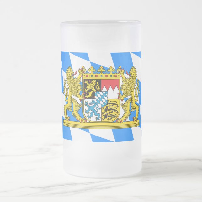 Bayern-Wappen Mattglas Bierglas (Mittel)