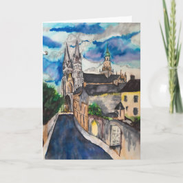 Bayeux Cathedral France Blank Greeting Card Karte