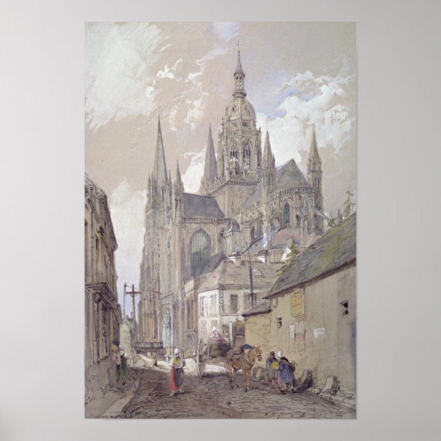 Bayeux Kathedrale, Aussicht aus Südosten Poster (Vorne)
