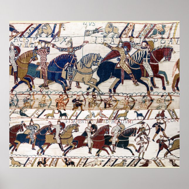 BAYEUX STEUER 1066 NORMAN KNIGHTS AND ARCHERS POSTER (Vorne)