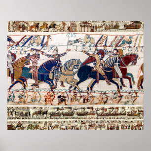 BAYEUX STEUER 1066 NORMAN KNIGHTS AND ARCHERS POSTER