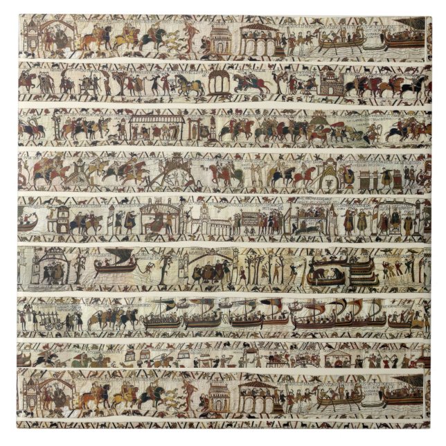 BAYEUX STEUER 1066 Schlacht von Hastings Fliese (Vorderseite)