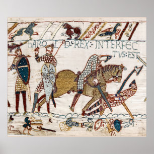 BAYEUX STEUERELEMENT Tod König Harold bei Battle Poster