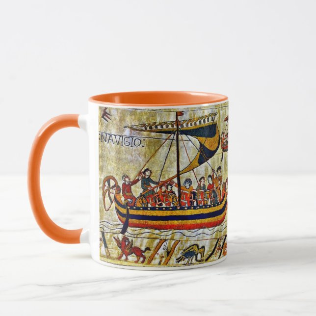 BAYEUX STEUERN 1066 FAHRSCHIFFE TASSE (Links)