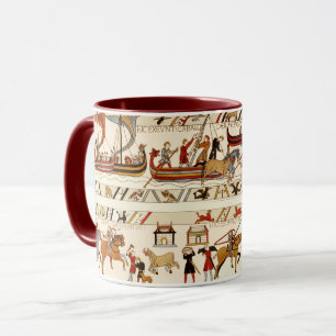 BAYEUX STEUERN 1066,NORMAN KNIGHTS,VIKING SHIPS TASSE