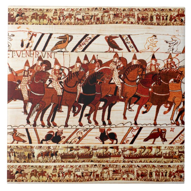 BAYEUX STEUERN NORMAN ARMY, KNIGHTS HORSEBACK FLIESE (Vorderseite)