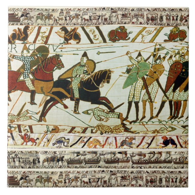 BAYEUX STEUERN, SCHLAG DER HASTINGS, NORMALE NACHT FLIESE (Vorderseite)