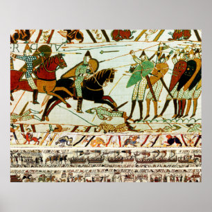 BAYEUX STEUERN, SCHLAG DER HASTINGS, NORMALE NACHT POSTER