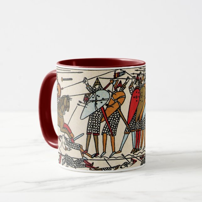 BAYEUX STEUERSCHLAG HASTINGS NORMAN KNIGHTS TASSE (Vorderseite Links)