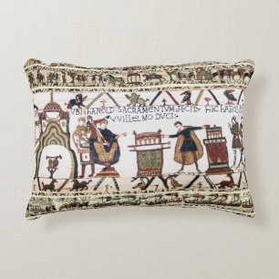 BAYEUX TAPESTRY Harold Eid zum Heiligen Relikt Dekokissen