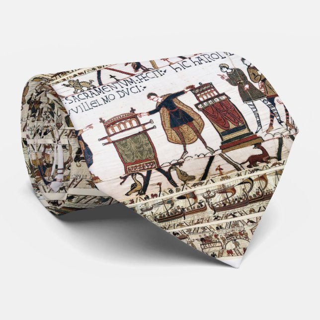 BAYEUX TAPESTRY Harold Eid zum Heiligen Relikt Krawatte (Gerollt)