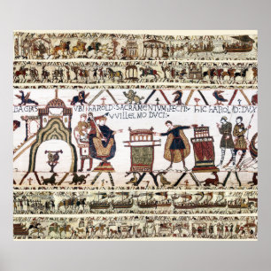 BAYEUX TAPESTRY Harold Eid zum Heiligen Relikt Poster