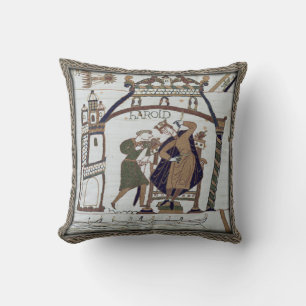Bayeux Tapestry Harold Godwinson Throw Pillow Kissen