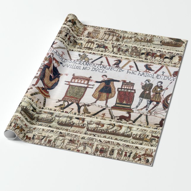 BAYEUX TAPESTRY Harold Made an Oath on Holy Relics Geschenkpapier (Ungerollt)