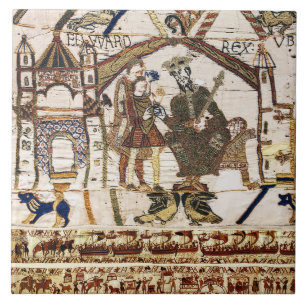 BAYEUX TAPESTRY King Edward Confessor und Harold Fliese