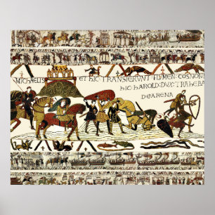 BAYEUX TAPESTRY Wilhelm bei Mont Saint-Michel Poster