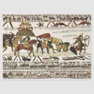 BAYEUX TAPESTRY Wilhelm bei Mont Saint-Michel Seidenpapier