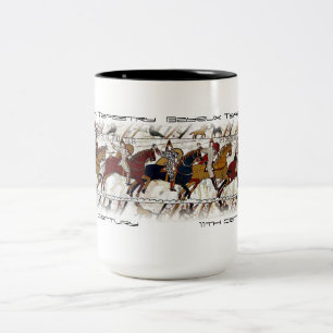 Bayeux-Tapisserie-Szene Zweifarbige Tasse