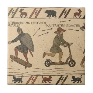 Bayeux-Teppich-Parodie Fliese