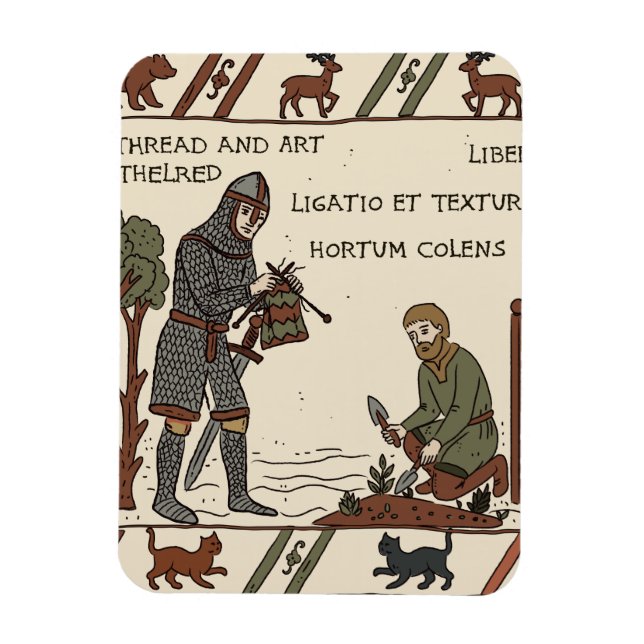 Bayeux-Teppich Parodie Magnet (Vertikal)