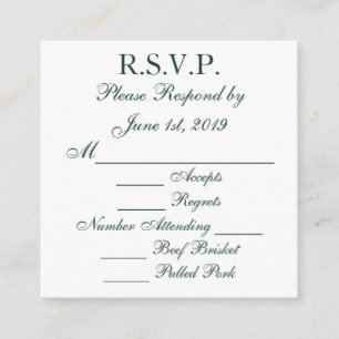 Baylor Grün und Weiß Antwort RSVP Karten
