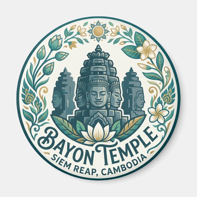 Bayon-Tempel Kambodscha Magnet (Vorne)