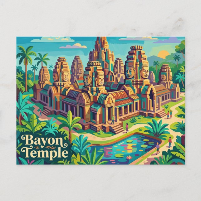 Bayon-Tempel Kambodscha Postkarte (Vorderseite)