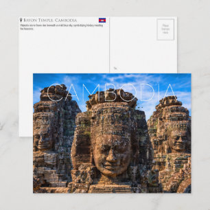 Bayon-Tempel, Kambodscha Reise-Postkarte Postkarte