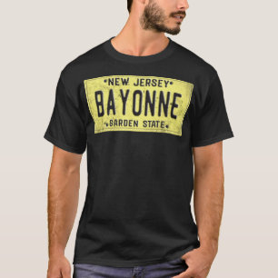 Bayonne New Jersey NJ Retro Heimat Nummernschild T-Shirt