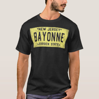 Bayonne New Jersey NJ Retro Heimat Nummernschild T-Shirt