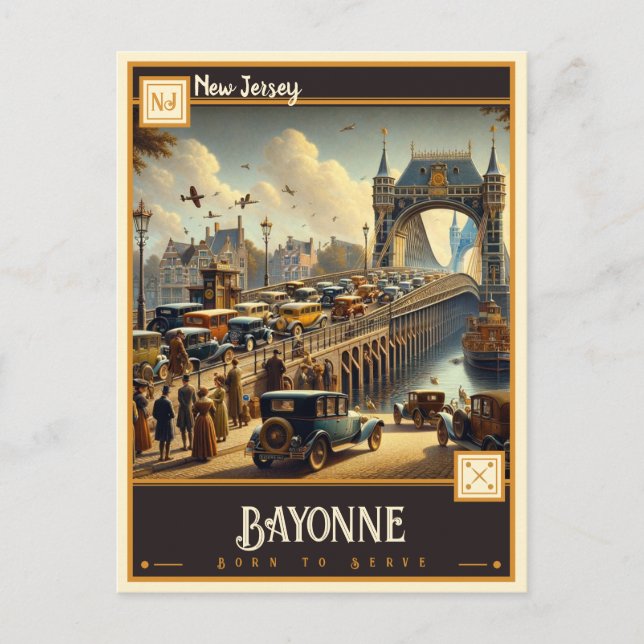 Bayonne, New Jersey | VINTAG Postkarte (Vorderseite)