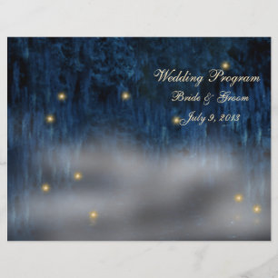 Bayou Bliss Folded Wedding Programm
