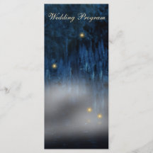 Bayou Bliss Wedding Program Card