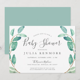 Bayou Botanicals   Babyparty Einladung