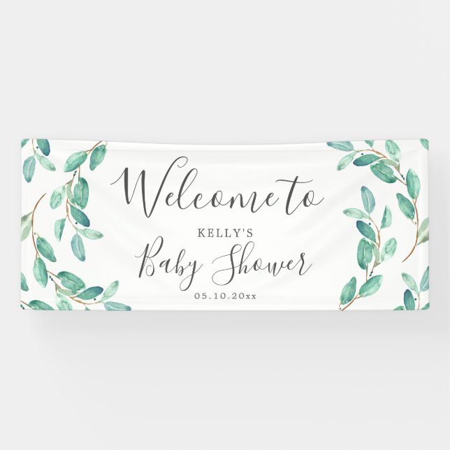 Bayou Botanicals| Kinderdusche Willkommen Banner (Horizontal)