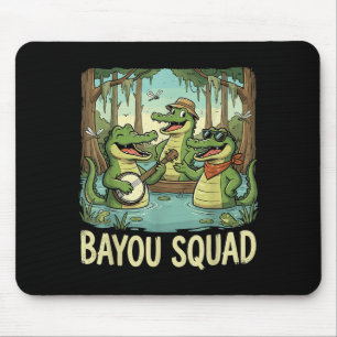 Bayou-Mannschaft Louisiana Alligator Retro-Wildtie Mousepad