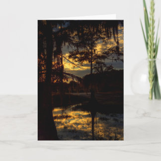 Bayou-Sonnenuntergang-Reflexion Karte