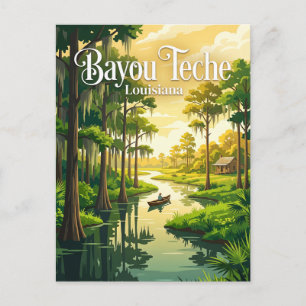 Bayou Teche Louisiana Postkarte